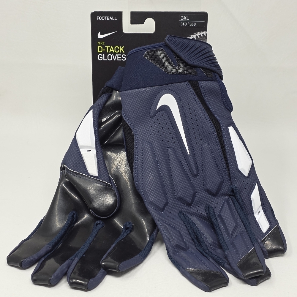 Nike NFL D-Tack Lineman 6.0 Football Gloves Leather Palm Pad Men's Size 3XL New